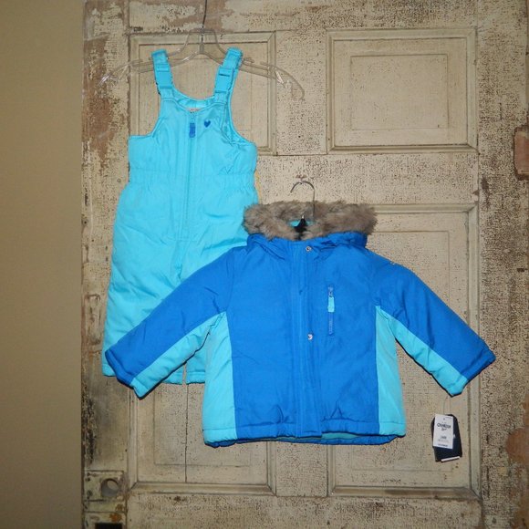 OSHKOSH BGOSH 2 pc Snow Suit Jacket & Bibs Size 12-24M (J38/39)